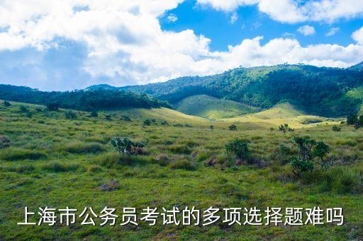 上海市考多選題技巧，上海市公務員考試的多項選擇題難嗎