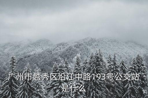 廣州193路公交車途經站名，廣州市越秀區沿江中路193號公交站是什么