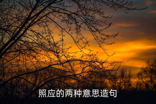 照應(yīng)的意思，照應(yīng)的兩種意思造句
