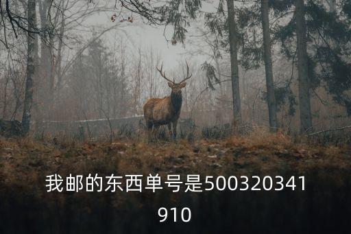 廣州江源順和特產有限公司，我郵的東西單號是500320341910