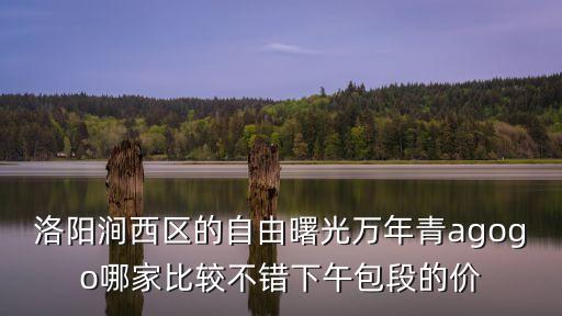 洛陽澗西區的自由曙光萬年青agogo哪家比較不錯下午包段的價