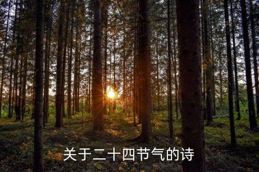 二十四節(jié)氣詩(shī)詞，有關(guān)二十四節(jié)氣的詩(shī)句