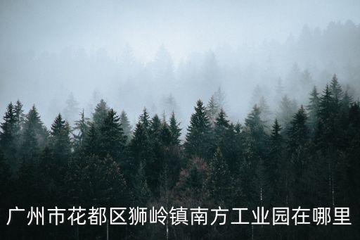 廣州市花都區(qū)獅嶺鎮(zhèn)南方工業(yè)園在哪里