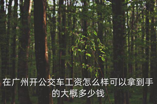 在廣州開(kāi)公交車(chē)工資怎么樣可以拿到手的大概多少錢(qián)