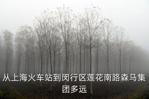 閔行區蓮花南路至上海市中心距離，蓮花路到上海站要多久