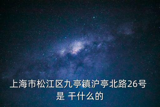 上海市松江區百信門診有限公司，上海市松江區九亭鎮滬亭北路26號 是 干什么的