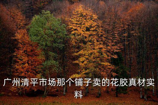 廣州清平市場那個鋪子賣的花膠真材實料
