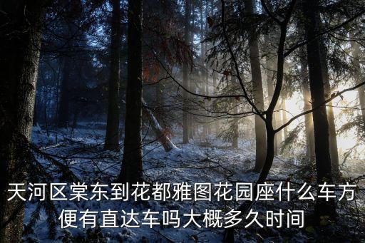 天河區(qū)棠東到花都雅圖花園座什么車方便有直達(dá)車嗎大概多久時間
