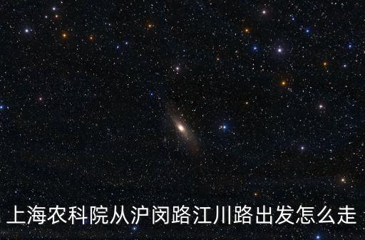 上海農(nóng)科院從滬閔路江川路出發(fā)怎么走