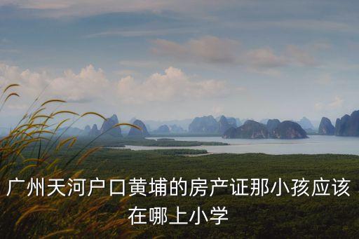 廣州天河戶口黃埔的房產證那小孩應該在哪上小學