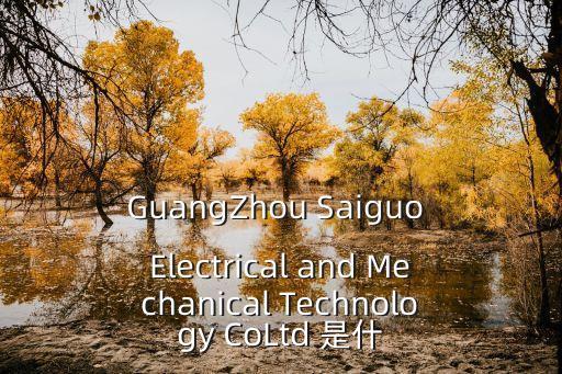 廣州惠霖機電技術，GuangZhou Saiguo Electrical and Mechanical Technology CoLtd 是什