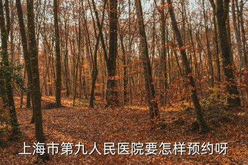 上海市九醫院預約掛號電話號碼，上海市第九人民醫院要怎樣預約呀
