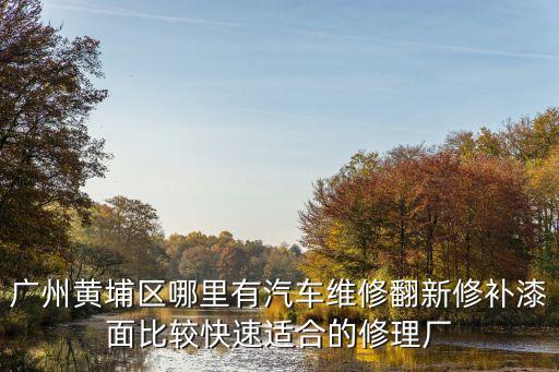 廣州黃埔區哪里有汽車維修翻新修補漆面比較快速適合的修理廠