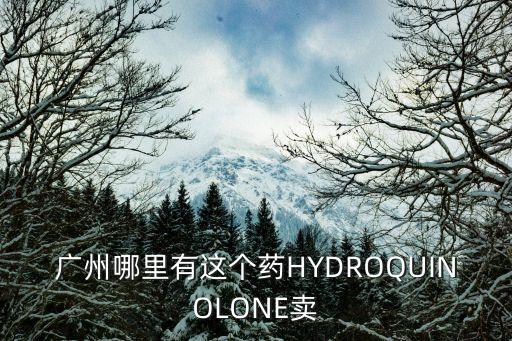 廣州哪里有這個(gè)藥HYDROQUINOLONE賣