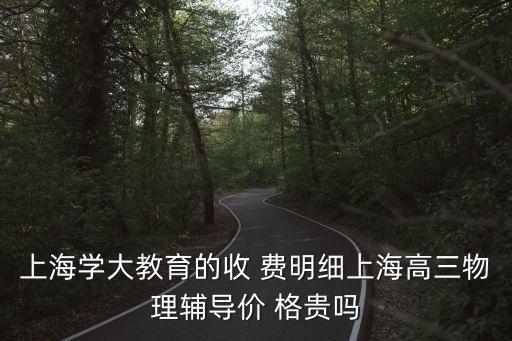 上海學大教育的收 費明細上海高三物理輔導價 格貴嗎