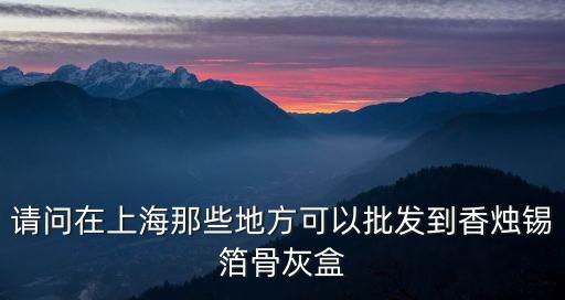 請問在上海那些地方可以批發到香燭錫箔骨灰盒