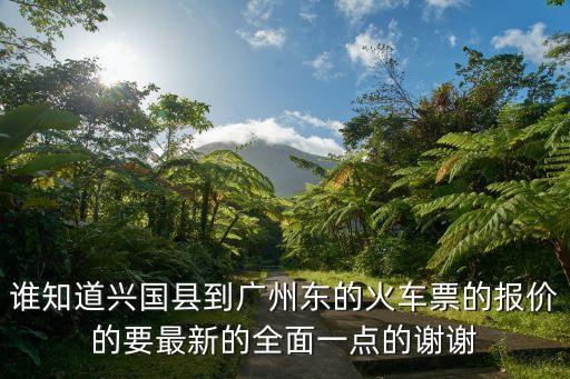 誰(shuí)知道興國(guó)縣到廣州東的火車票的報(bào)價(jià)的要最新的全面一點(diǎn)的謝謝