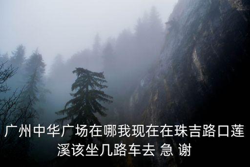廣州市中華百貨在哪兒，誰知道廣州中華廣場在哪里嗎