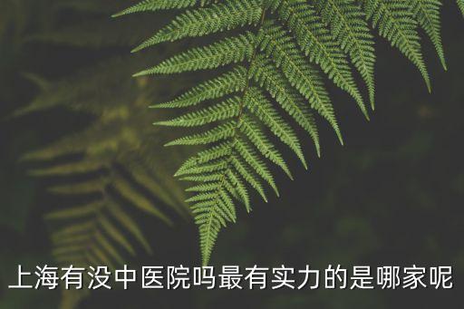 上海有沒中醫院嗎最有實力的是哪家呢