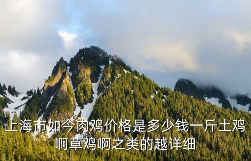 家戶雞多少一斤上海市，上海市如今肉雞價格是多少錢一斤土雞啊草雞啊之類的越詳細