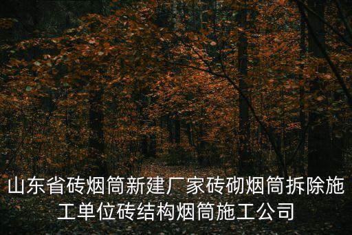 廣州市建利壓花廠，山東省磚煙筒新建廠家磚砌煙筒拆除施工單位磚結(jié)構(gòu)煙筒施工公司