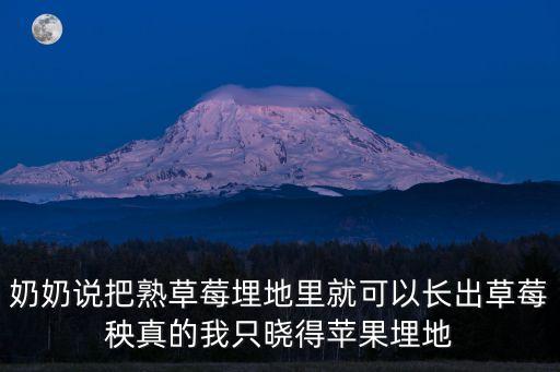 草莓秧，草莓苗苗是怎么來(lái)的