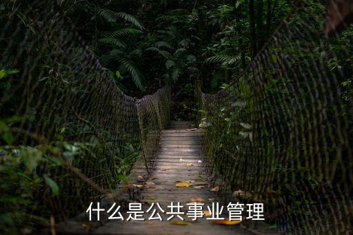 什么是公共事業管理