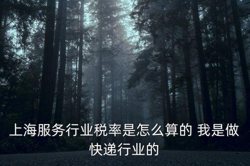 上海服務行業稅率是怎么算的 我是做快遞行業的