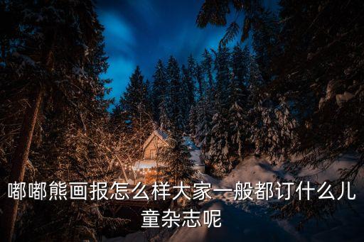嘟嘟熊畫報，嘟嘟熊畫報怎么樣大家一般都訂什么兒童雜志呢