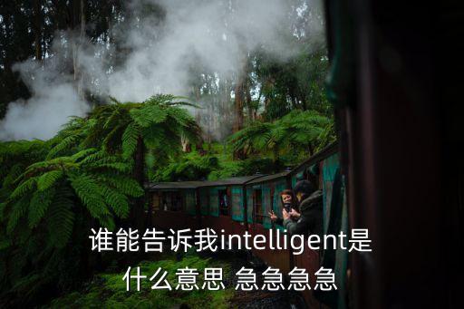 誰能告訴我intelligent是什么意思 急急急急