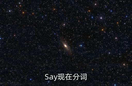 say的現在分詞，say的現在分詞