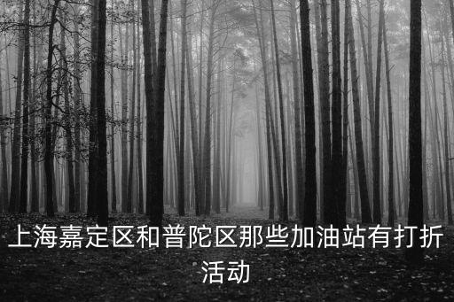 上海市 打折 加油站，上海嘉定區(qū)和普陀區(qū)那些加油站有打折活動(dòng)