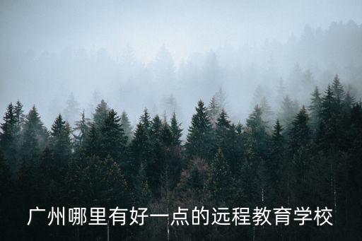 廣州在線教育哪家有名，廣州哪里有好一點的遠程教育學校