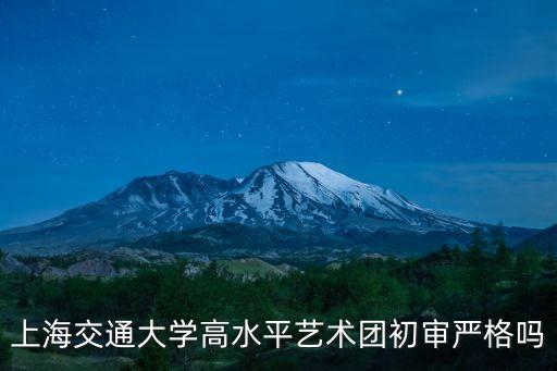 上海交通大學(xué)高水平藝術(shù)團(tuán)初審嚴(yán)格嗎