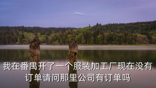 我在番禺開了一個服裝加工廠現在沒有訂單請問那里公司有訂單嗎