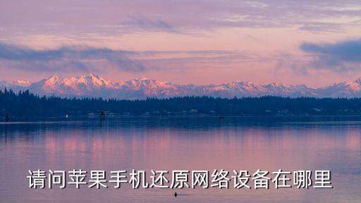 蘋果還原網絡設置，ios系統中什么叫還原網絡設置