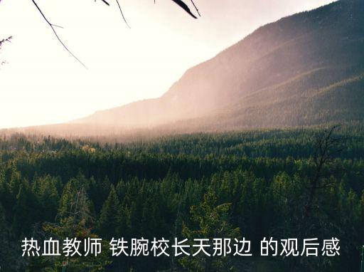 熱血教師 鐵腕校長天那邊 的觀后感