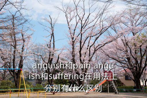anguish和pain anguish和suffering在用法上分別有什么區(qū)別