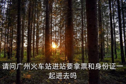 請問廣州火車站進站要拿票和身份證一起進去嗎