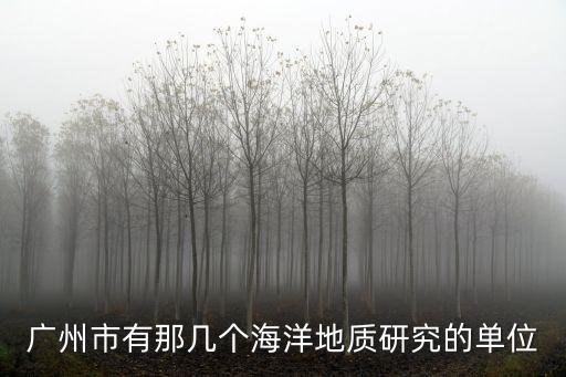 廣州市有那幾個海洋地質(zhì)研究的單位