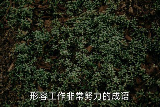 努力工作的成語(yǔ)，形容工作非常努力的成語(yǔ)