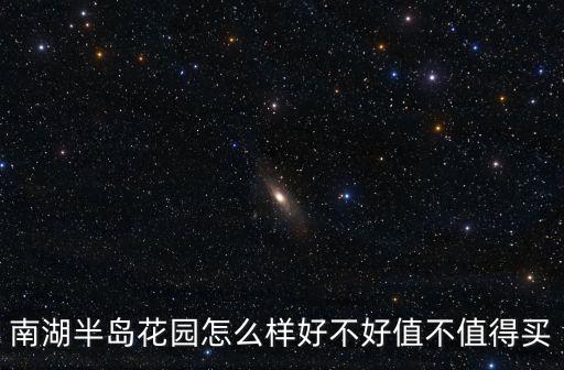 南湖半島花園怎么樣好不好值不值得買