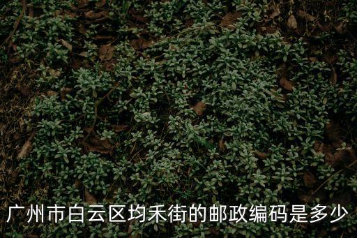 廣州市白云區(qū)均禾街的郵政編碼是多少