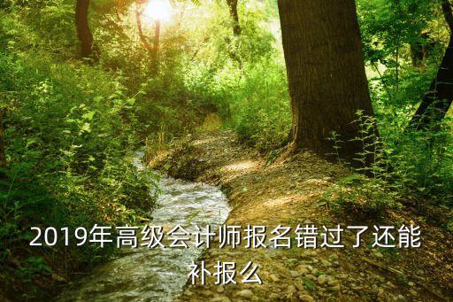 上海市2019年高級(jí)會(huì)計(jì)職稱報(bào)名，2019年高級(jí)會(huì)計(jì)師報(bào)名錯(cuò)過(guò)了還能補(bǔ)報(bào)么