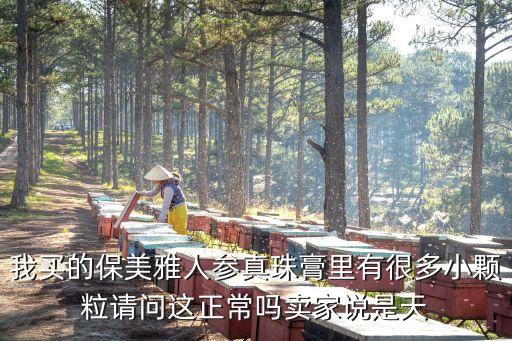 我買的保美雅人參真珠膏里有很多小顆粒請問這正常嗎賣家說是天