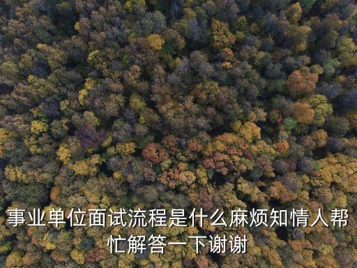 上海市業(yè)單位面試流程，請問大家上海事業(yè)單位面試怎么進行