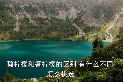 香檸檬，香檸子是檸檬嗎