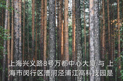 上海興義路8號萬都中心大廈 與 上海市閔行區(qū)漕河涇浦江高科技園是