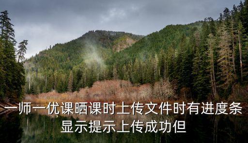 一師一優(yōu)課曬課時(shí)上傳文件時(shí)有進(jìn)度條顯示提示上傳成功但