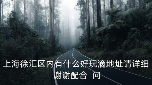 上海徐匯區內有什么好玩滴地址請詳細 謝謝配合  問